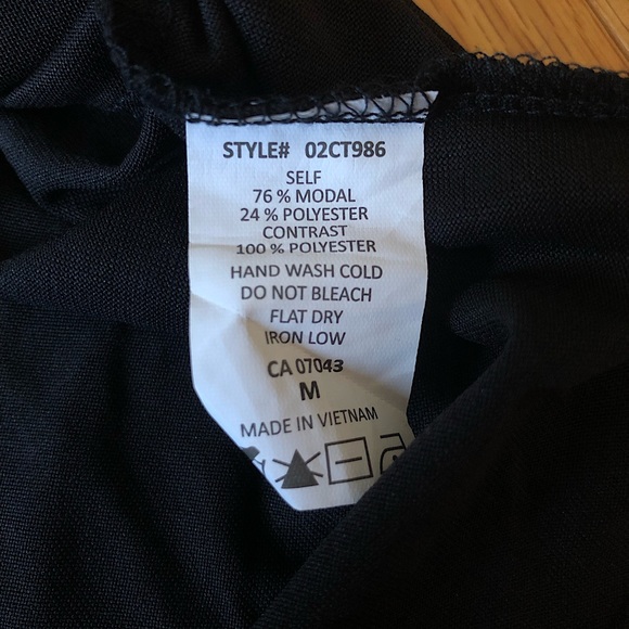 NWOT Sienna Sky Modal Blend Tee with Mesh Top Detail - Picture 6 of 9